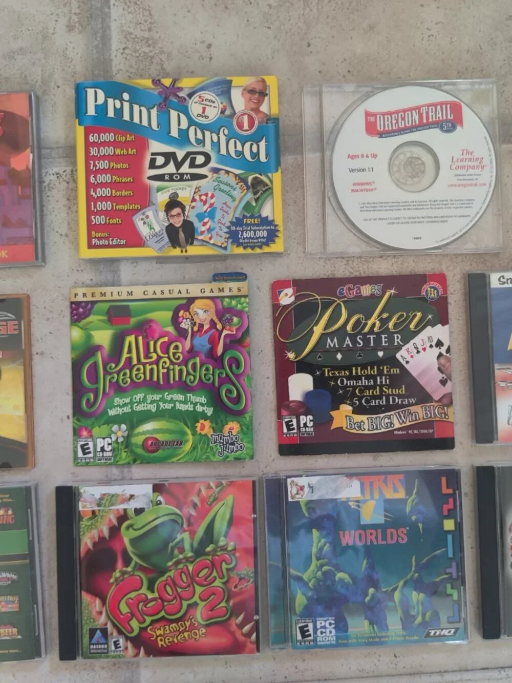 Vintage Lot of 28 PC CD-Rom Video Games and Miscellaneous